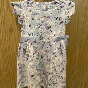 Floral Kids Dress with lavender Accents